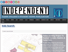 Tablet Screenshot of clarkcollegeindependent.com
